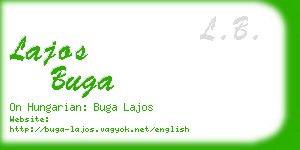 lajos buga business card